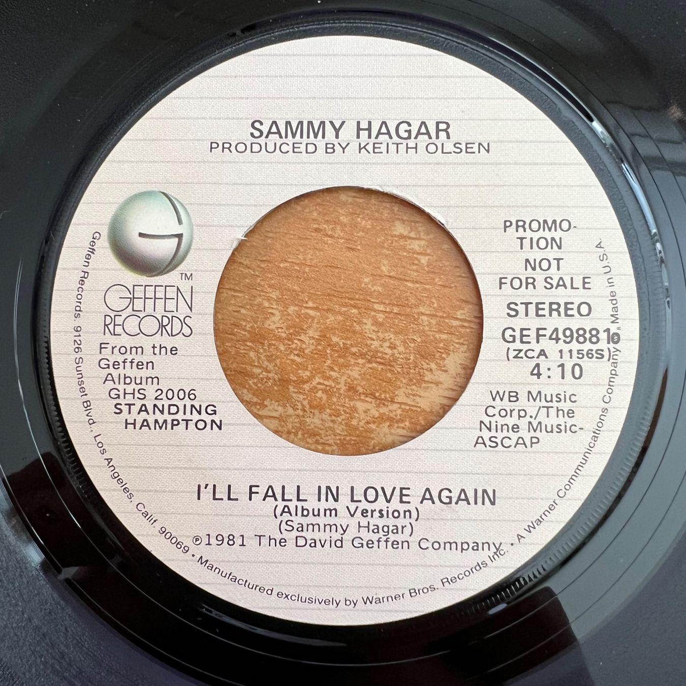 Dischi in vinile: Sammy Hagar - I'll Fall In Love Again / US-Promo 1981 – Usato da Gais venduto da soundcave57 1