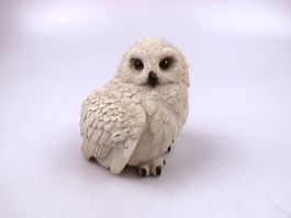 Schneeeule Dekofigur detailreich weiss (Höhe 13cm)