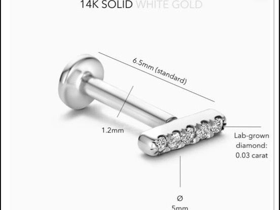 Gioielli per piercing: Neues echt Gold Piercing – Nuovo e nell'imballaggio originale da Spreitenbach venduto da seida76 1