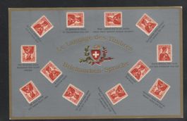 Antike Karte Briefmarken-Sprache UPU