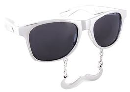 SunStaches® GLAMOUR Schnauz Sonnenbrille silber/sk SBSST1928