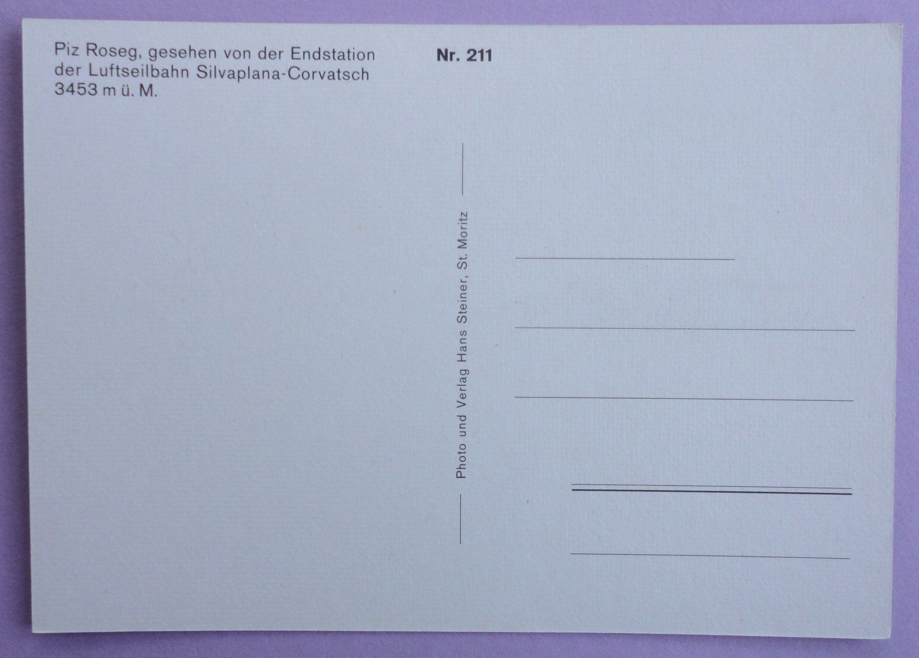 Cartoline postali: Piz Roseg – Usato da Fétigny venduto da Billy2miny 1