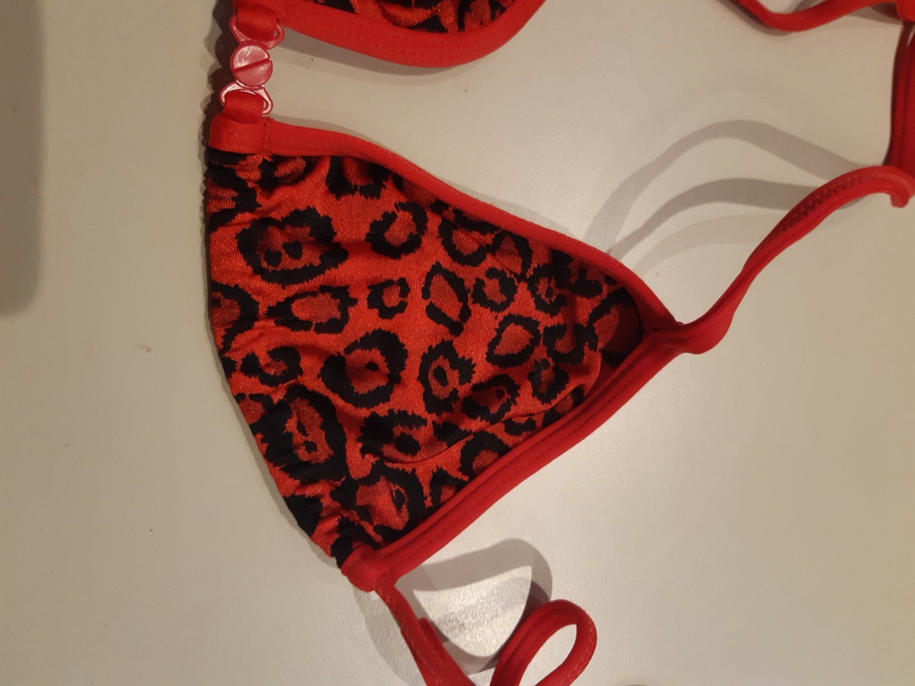 Costumi da bagno & Bikini: Rotes gepardenmuster Bikini - L -String – Nuovo e nell'imballaggio originale da Ibach venduto da fantasyfashion 1