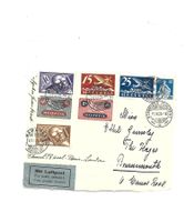 Flugpostmarken 1923 ausgeschnitten von einem Brief