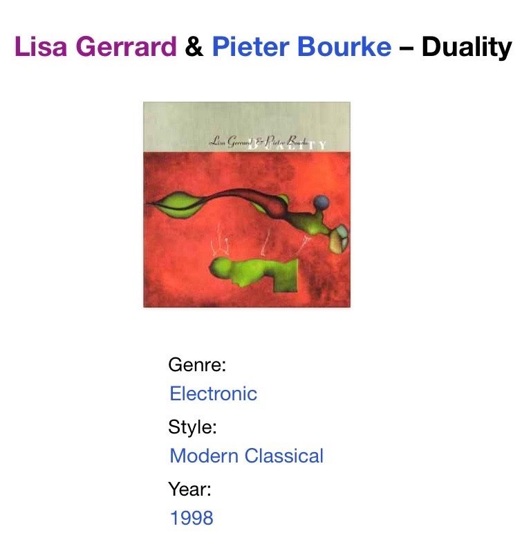 CDs: Lisa Gerrard & Pieter Bourke – Duality CD – Gebraucht aus Luzern von Lycka 2