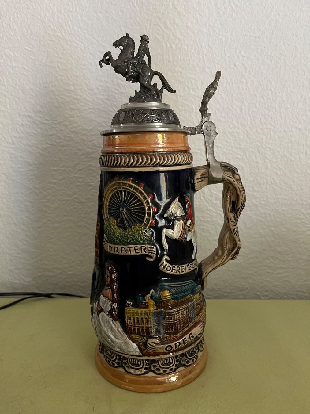 Gläser: Edler Bierkrug mit Zinndeckel – Neu (gemäss Beschreibung) aus Rheineck von CoGer 1
