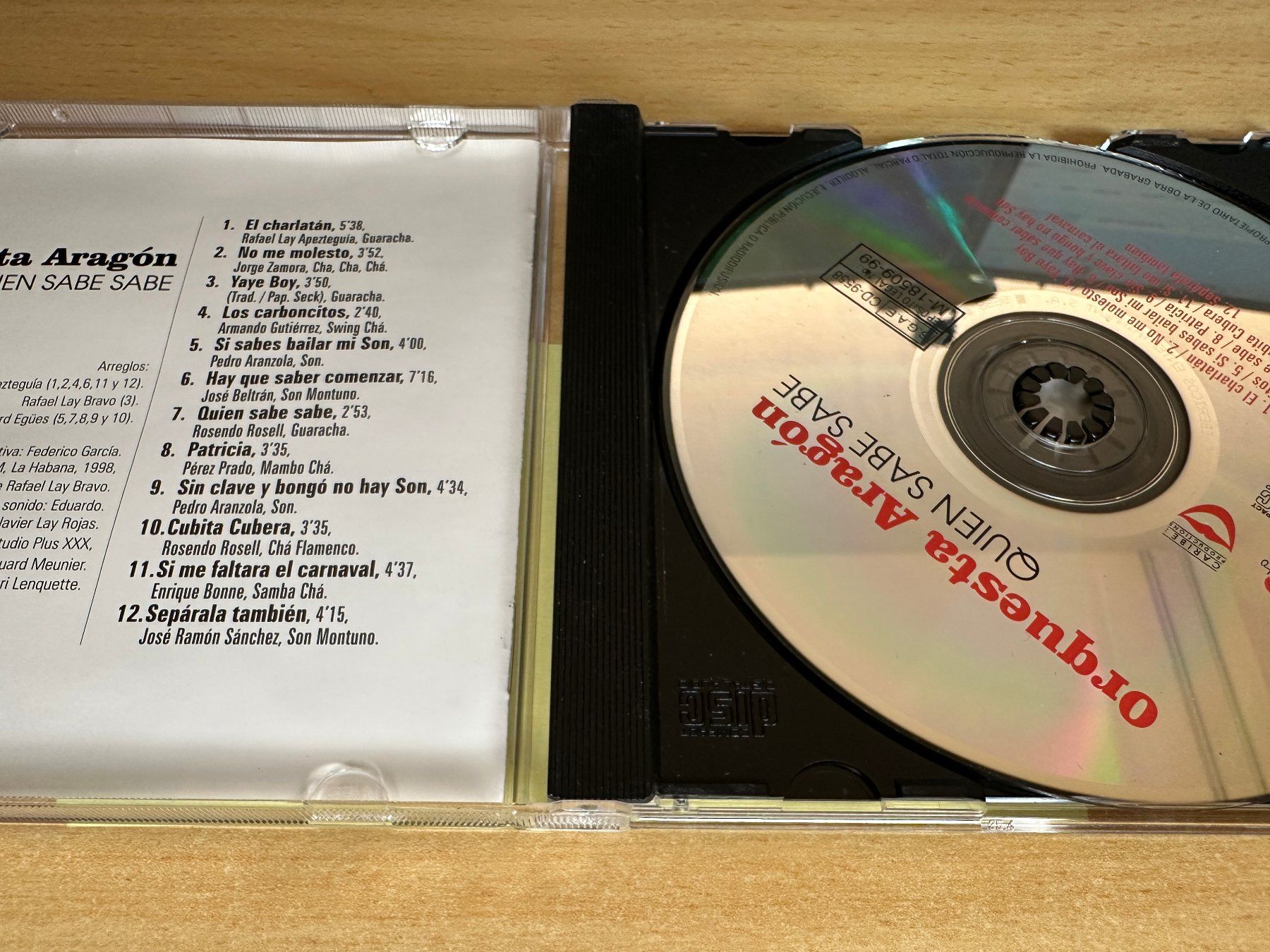 CD: V1 Orquesta Aragon - QUIEN SABE SABE – Usato da Rikon im Tösstal venduto da Alpenmutz 2