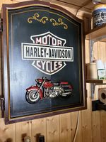 Harley Davidson Scoreboard Bar Cabinet aus Holz 50x40cm