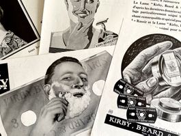 Kirby rasieren - 4 alte Werbungen / Publicités 1930/34