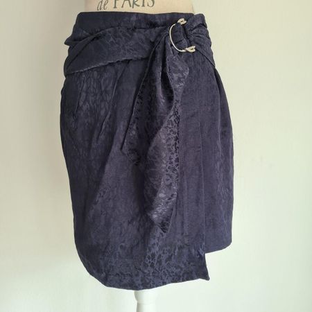 Morgan Navy Satin Skirt Gr 38 NEU