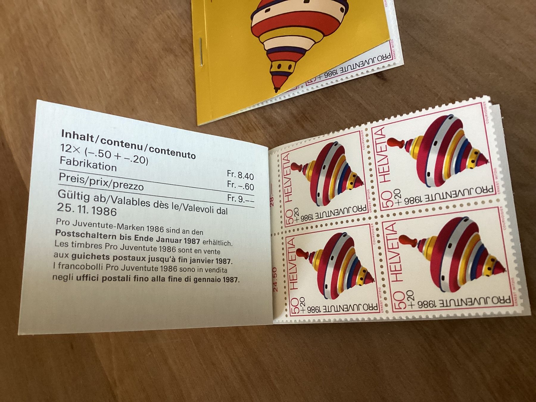 Tutti i francobolli: 24x -.50 Briefmarken postfrisch Pro Juventute 1986 Kreisel – Nuovo (secondo la descrizione) da Seftigen venduto da Muggelwomb 2