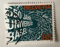 Nr.1348 mit Stempel 550 Jahre Universität Basel 2010 