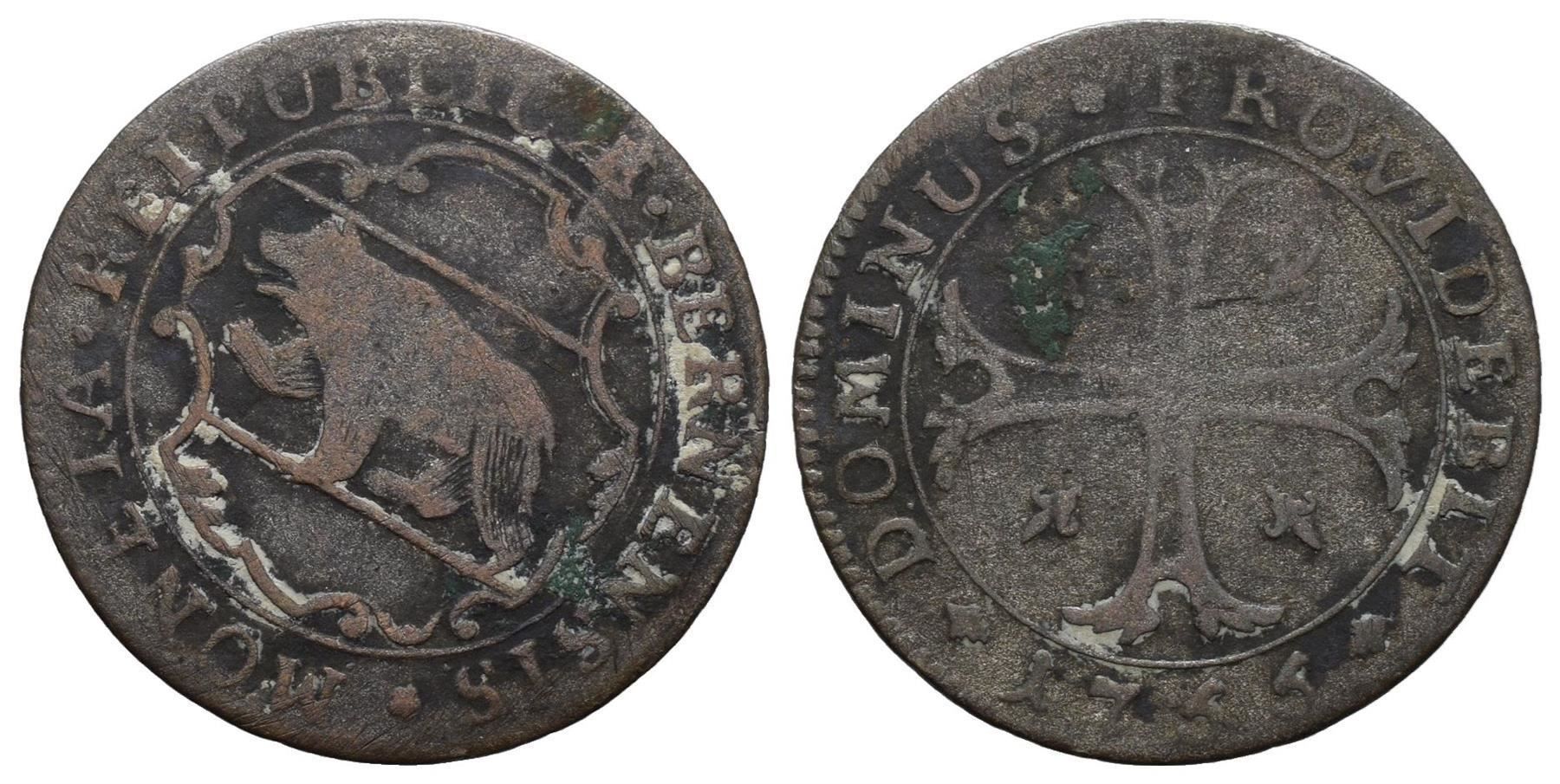 Toutes les monnaies: Bern Halbbatzen 1755  /2149 – D'occasion à Trimbach par Solothurn1
