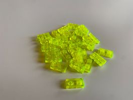 LEGO - 27 - TRANSPARENTE - NEON - PLÄTTLI - 2 X 1