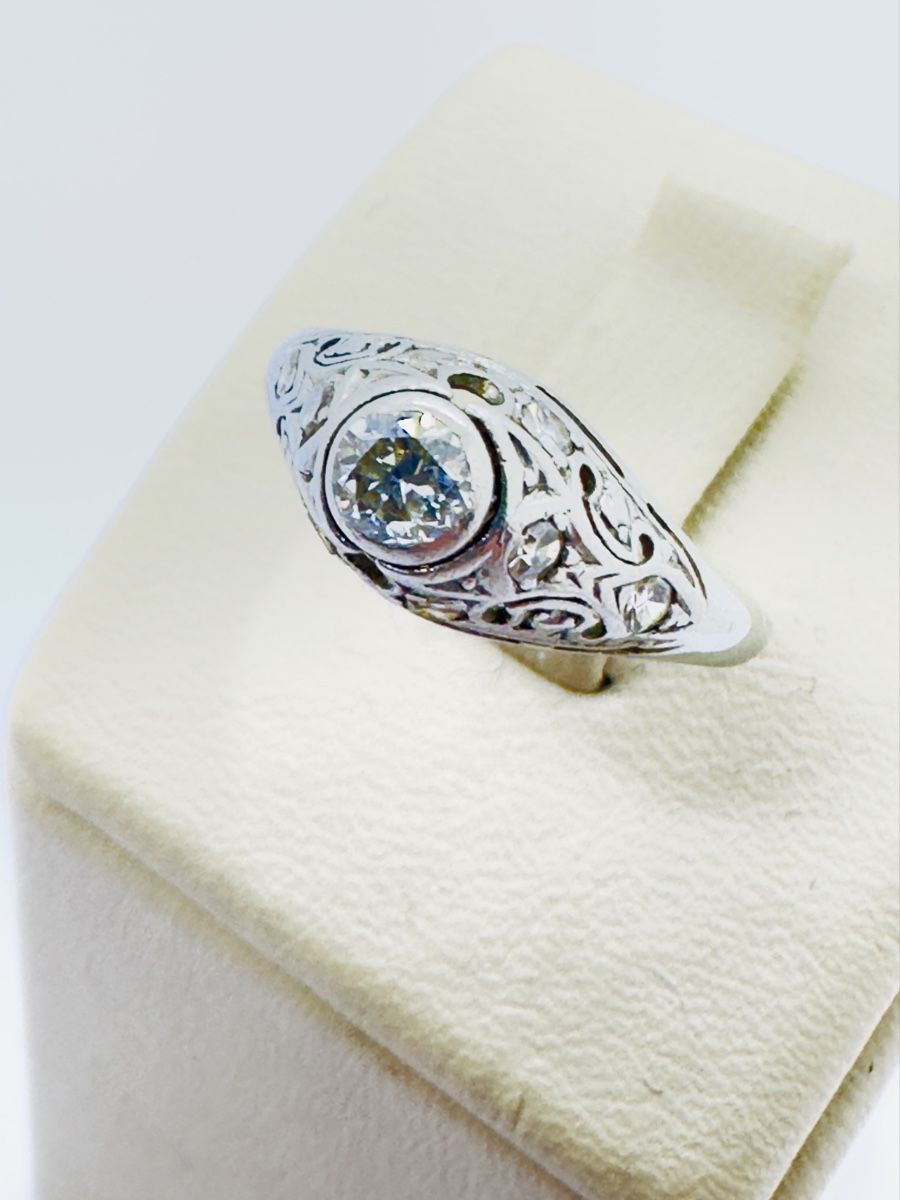 Anelli: 585/14 Karat Gold Ring mit 040Ct Brillanten – Usato da Murg venduto da MTGold 3
