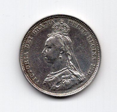 Tutti le monete: (1395) England, 1 Schilling 1887, fast stgl – Usato da Rüthi (Rheintal) venduto da erdnuessli1