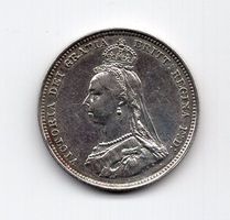 (1395) England, 1 Schilling 1887, fast stgl