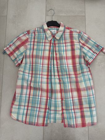 Damen Bluse rosa / blau / weiss