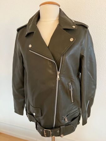Copperose Paris Kunstleder Jacke in Gr. M/L, Olivgrün, NEU