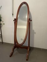 Standspiegel Holz oval kippbar