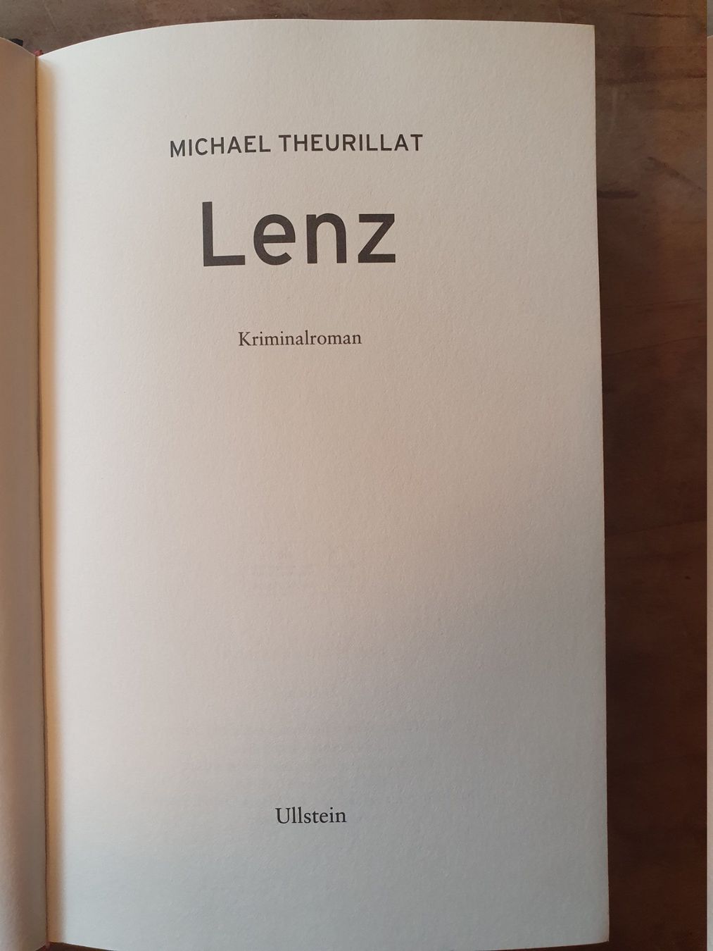 Libri: Lenz Michael Theurillat Ullstein – Usato da Zürich venduto da loosebone 2