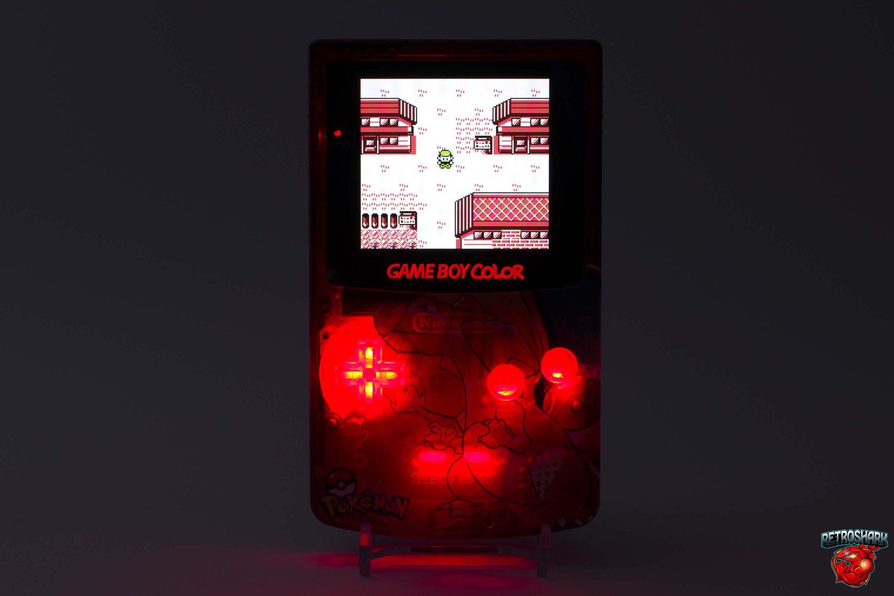 Nintendo Konsolen: GameBoy Color IPS Pokémon Charizard Edition with LED Buttons – Gebraucht aus Savosa von  6