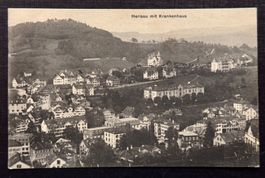 Antike Ansichtskarte Herisau mit Krankenhaus