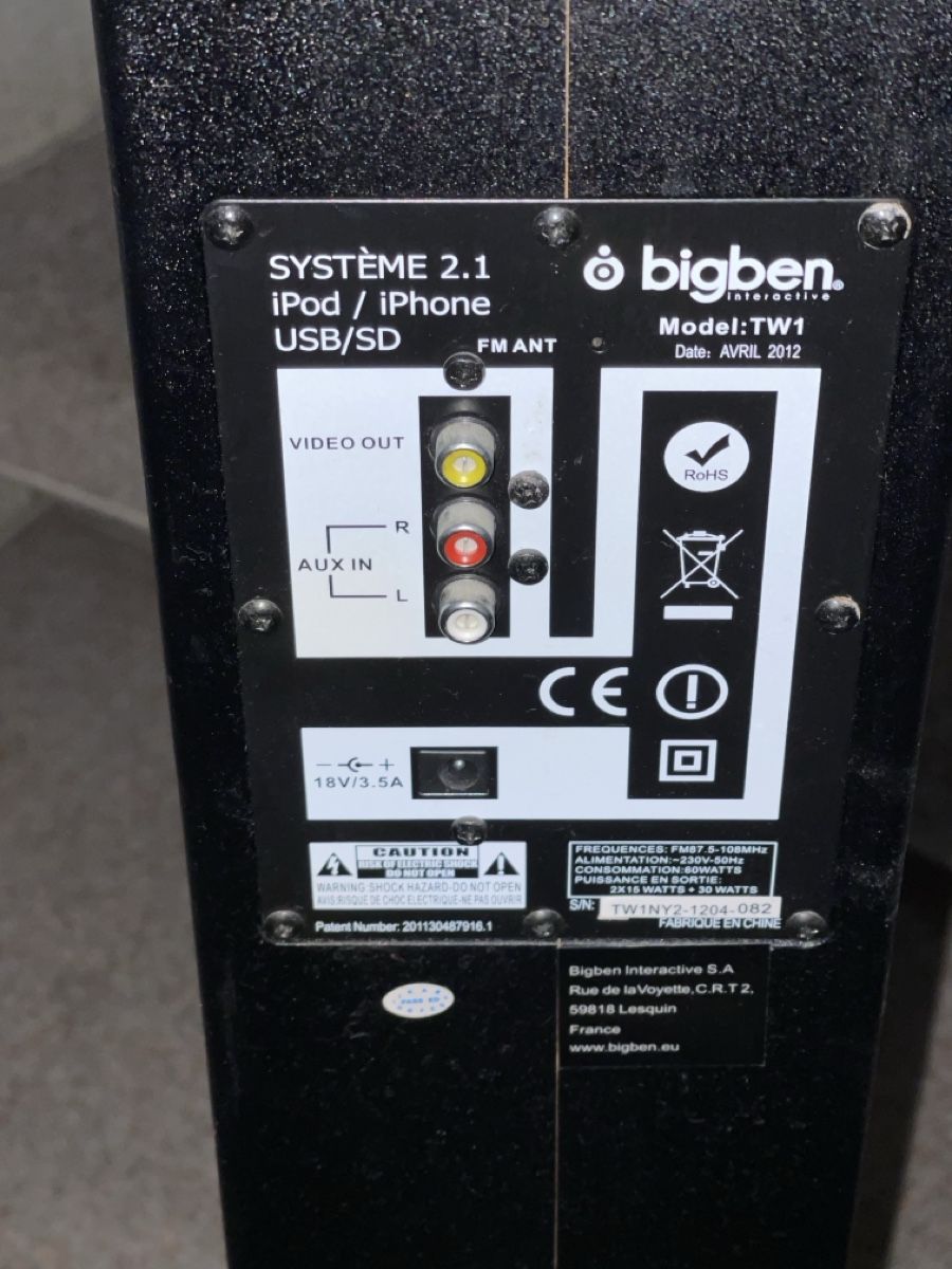 Lettore multimediale & Streamer: Bigben TW1 Tower Speaker – Usato da Unterkulm venduto da AnoliOccasion 3