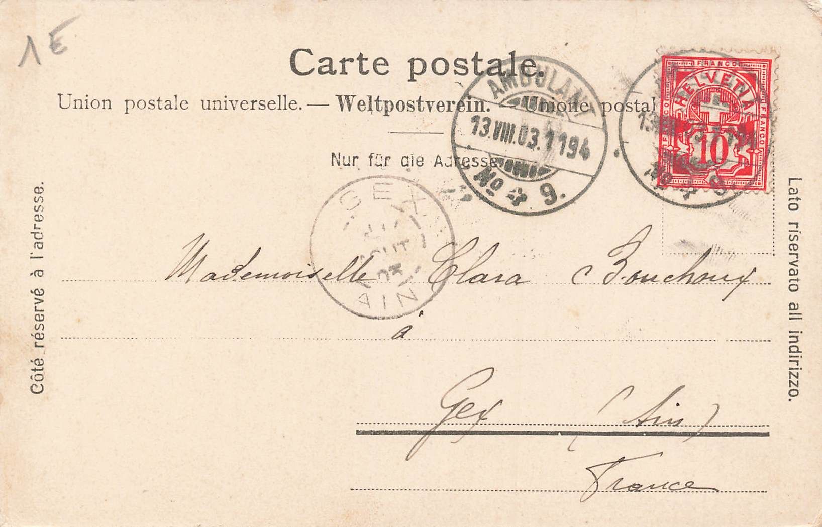 Cartoline postali: Lac de Neuchâtel – Gros temps – Usato da Biasca venduto da Blenio71 1