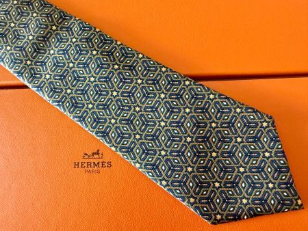 Cravate HERMES-Paris „Night Flight" - avec box original