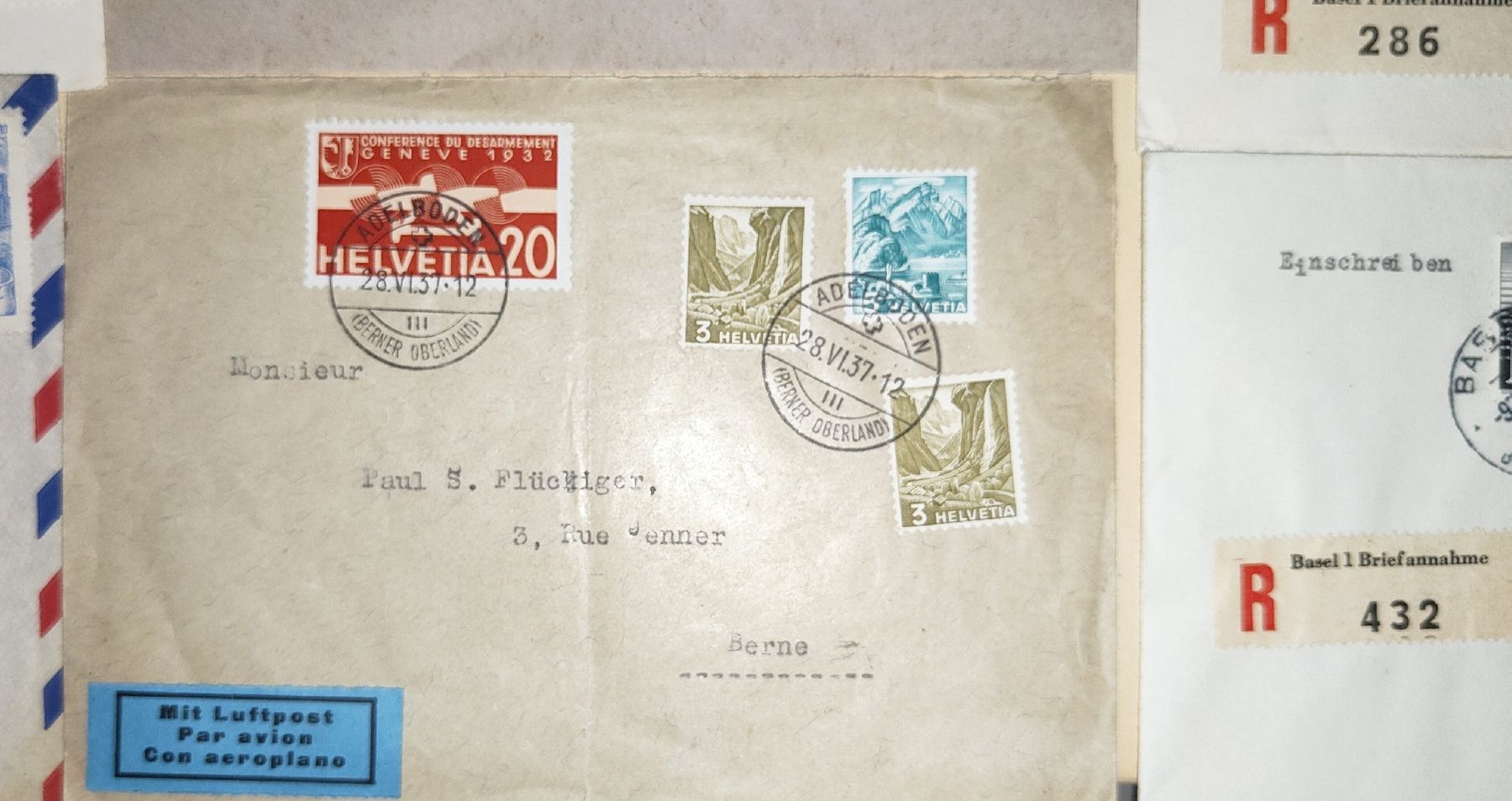 Alle Briefmarken: Luftpostbriefe Einschreibebriefe Schweiz 1xParaguay – Gebraucht aus Gossau SG von mog_2q7f 5