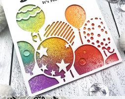 Neue  Stanzschablone  Ballons / Party / Geburtstag