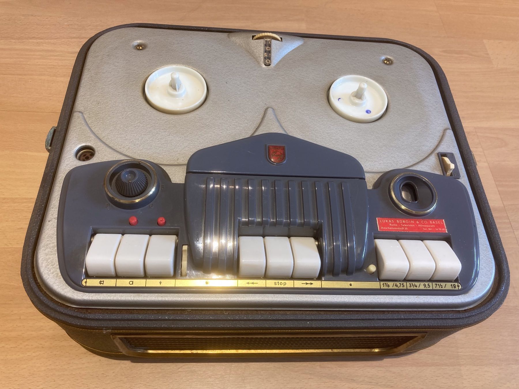 Philips Apparecchi a nastro: Museale Tonbandmaschine Marke Philips – Usato da Basel venduto da magot58