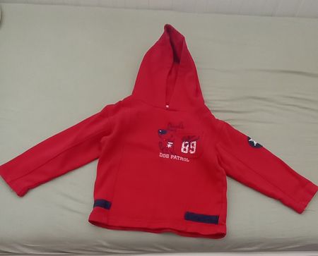 Kinder Kapuzenpullover rot Dog Patrol Motiv Grösse 116