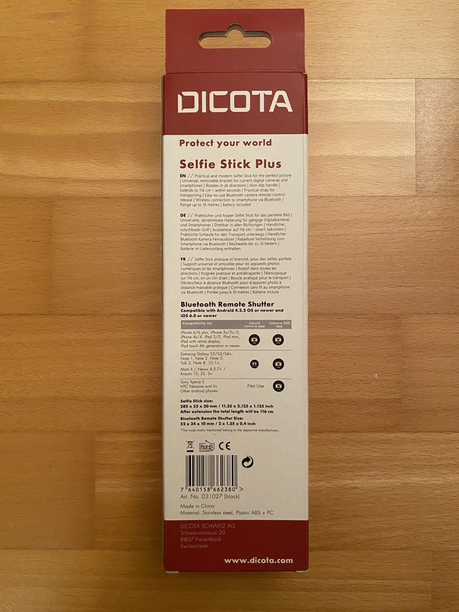 Staffe: Dicota Selfie Stick Plus mit Bluetooth-Auslöser – Usato da Bassersdorf venduto da jeh99 1