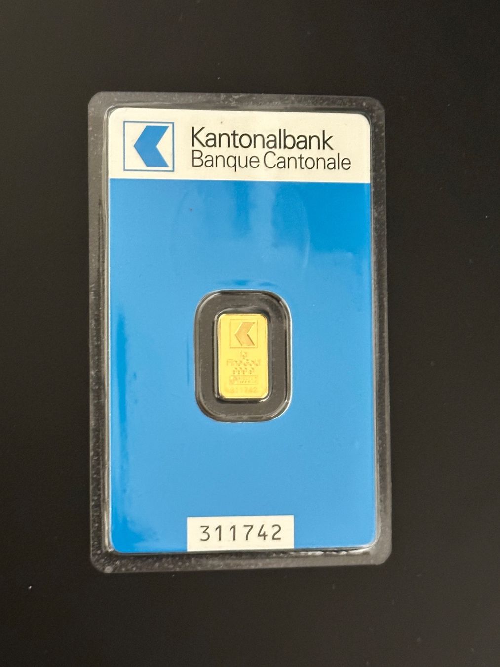 Metalli preziosi: Goldbarren 1g Kantonal Bank – Nuovo e nell'imballaggio originale da Untersiggenthal venduto da byiggy
