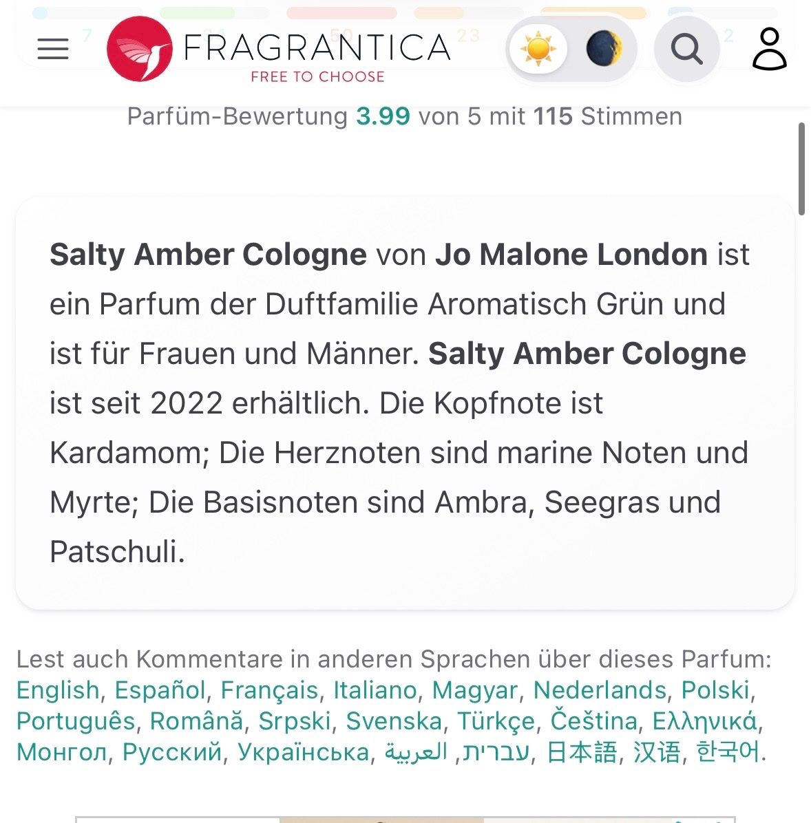 Jo Malone Parfum & Eau de Toilette: Jo Malone Salty Amber Cologne Duftprobe 2ML, limitiert – Gebraucht aus Zürich von deruja 8