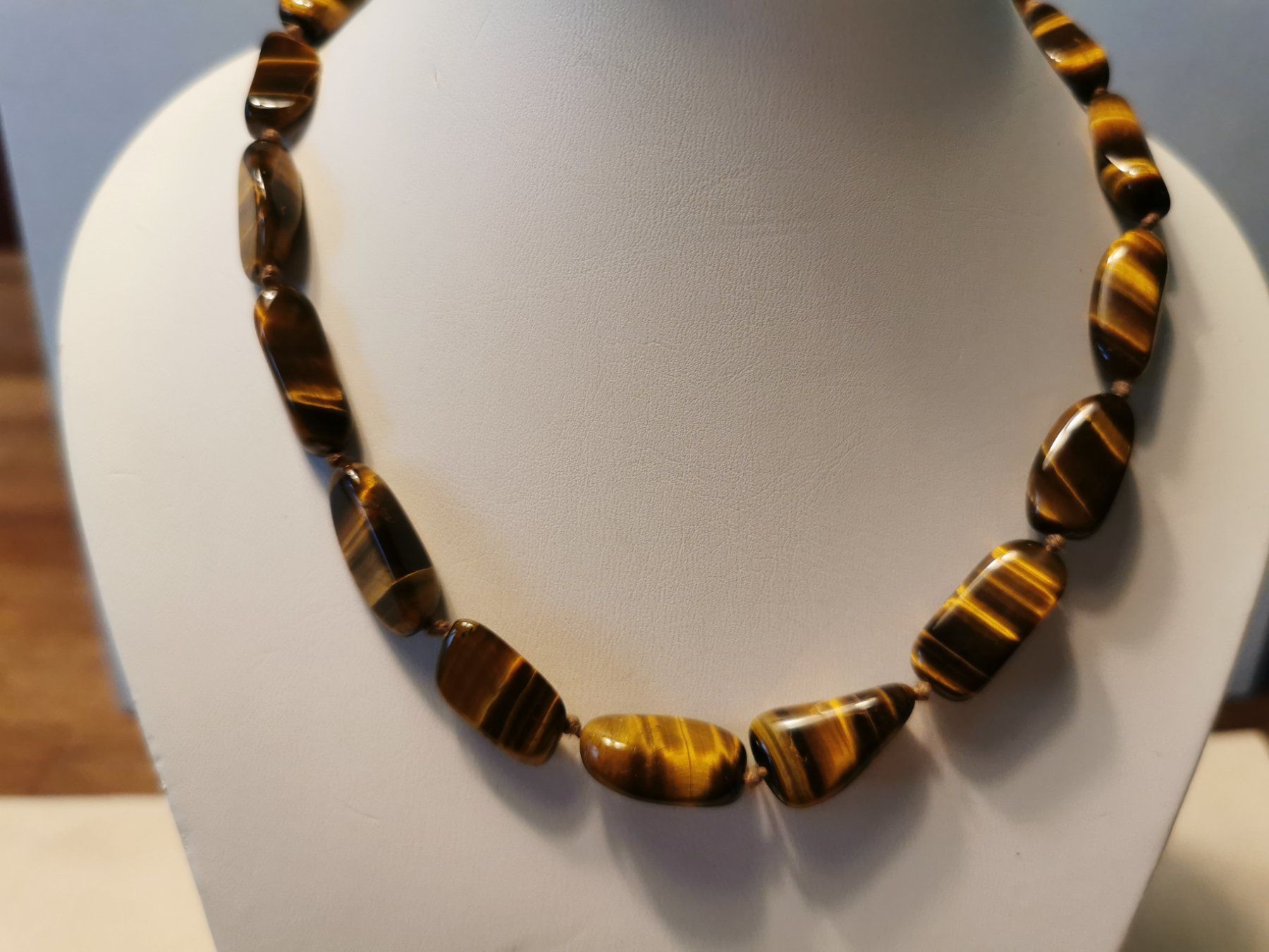 Catenine: NEU - ungetragene Tigerauge Kette, 73cm – Nuovo e nell'imballaggio originale da Dierikon venduto da Buntspecht-10 3