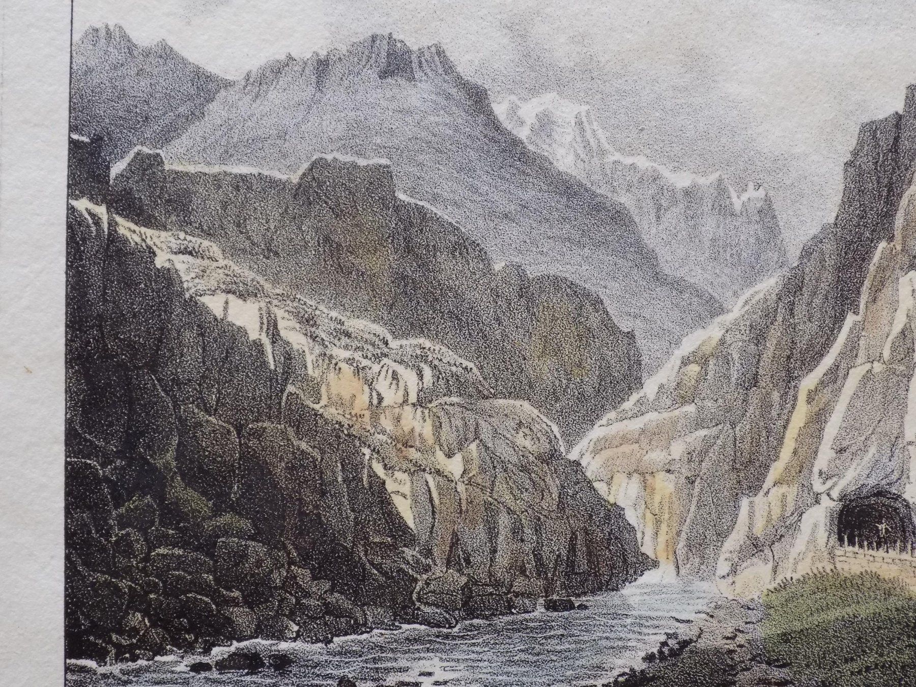 Incisioni: Tour d'Uri Urnerloch Lithographie – Usato da Risch venduto da Antikfee 5