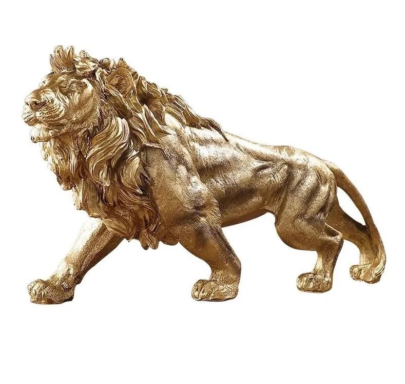 Löwen Statue Aus Harz - Dekorative Löwenfigur Für Zuhause & Büro | Feng Shui