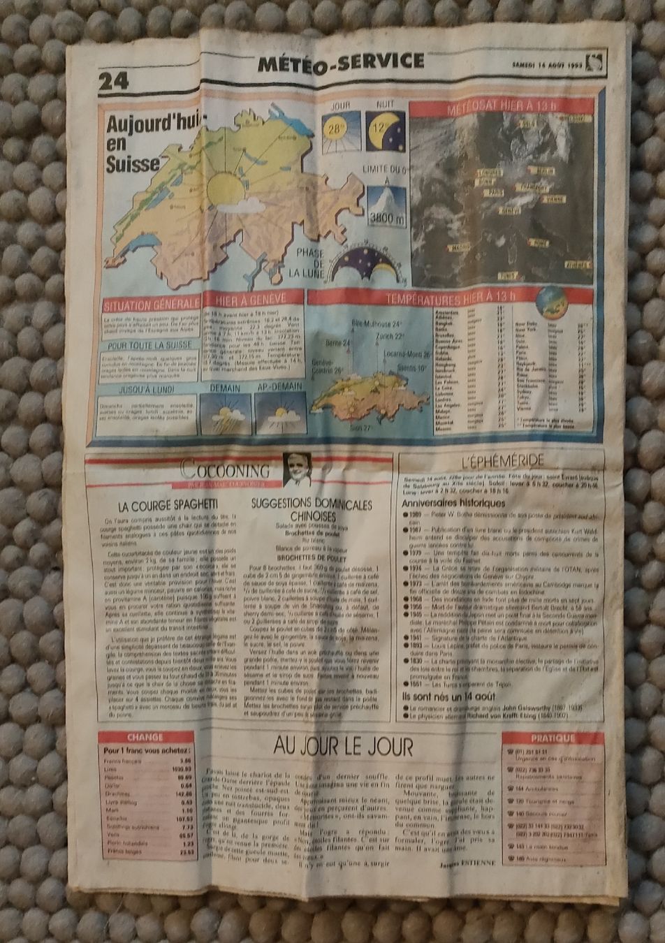 Zeitschriften & Magazine: Journal LA SUISSE du 14.08.1993 – Gebraucht aus Riaz von Tobydesmonts 4