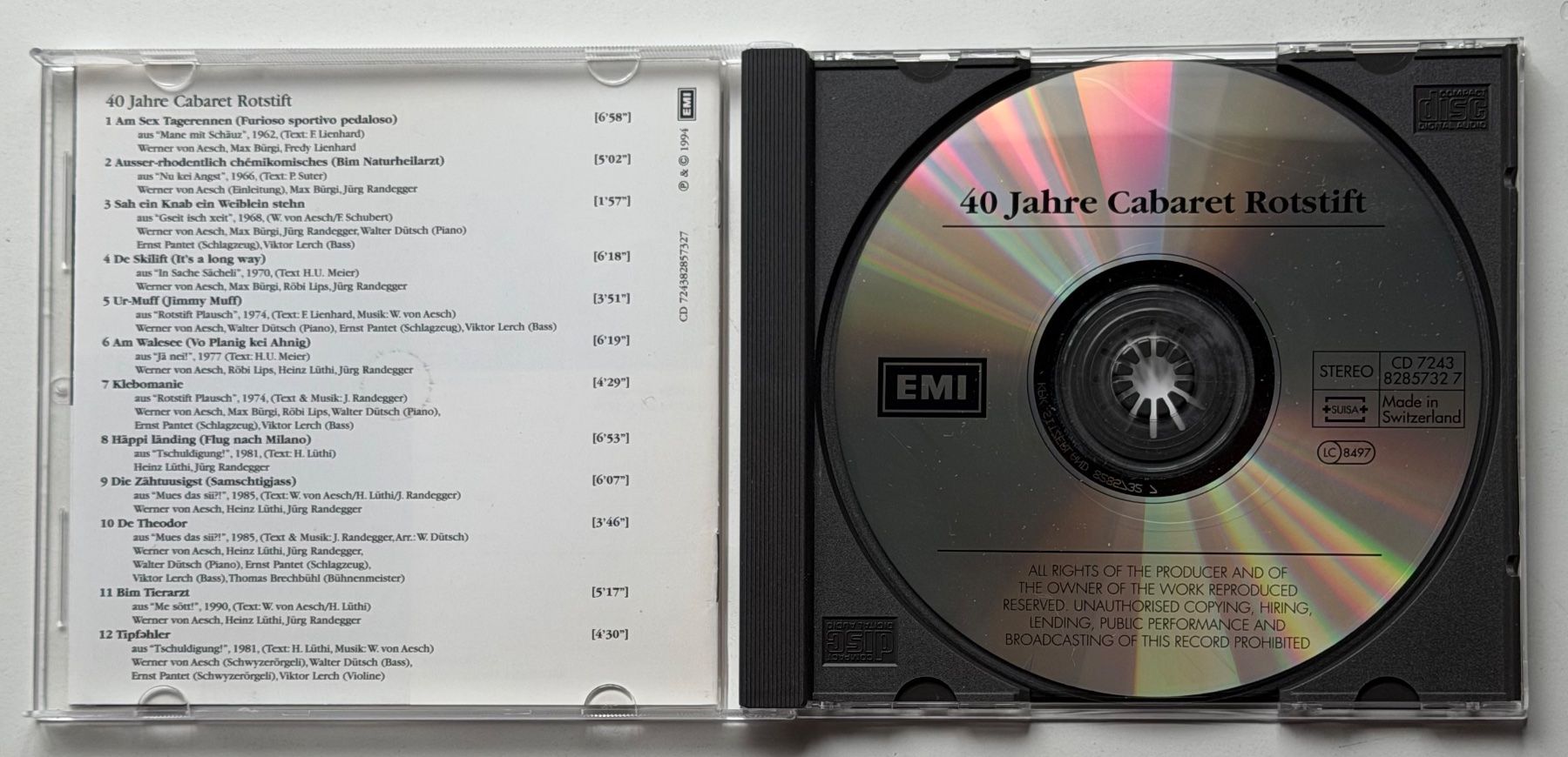 CD: Cabaret Rotstift / 40 Jahre Cabaret Rotstift – Usato da Näfels venduto da rottabi 2
