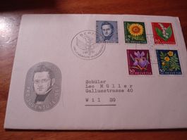 FDC Pro Juventute 1961, gelaufen