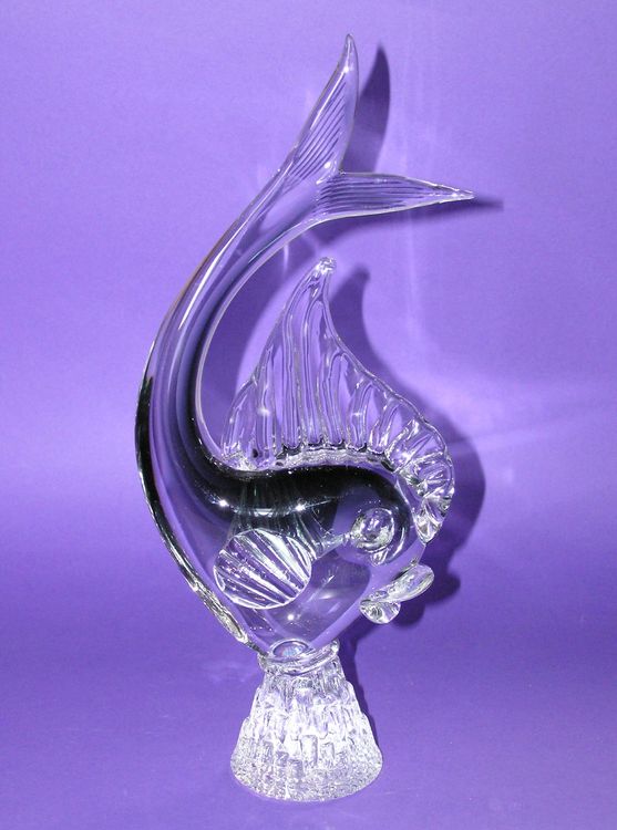 BUGUUYO Bunte Glasfisch Figur - Handgefertigte Deko 7,2cm