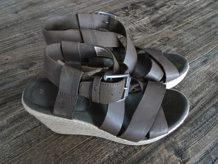 TIMBERLAND Leder Sandalen braun grün (oliv) Gr. 36