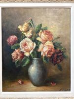 52.5 cmbreitx60.5 cmhoch/L.Vogt/ Ölgemälde Rosenstillleben💐