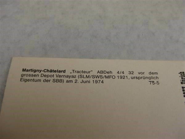 Cartes postales: AK Martigny Chatelard Bahn – D'occasion à Malters par Marosko 1
