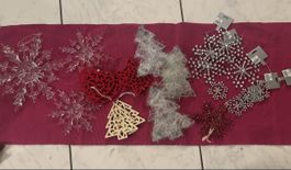 Weihnachtsbaumschmuck, div. Anhänger, Glitzer etc.