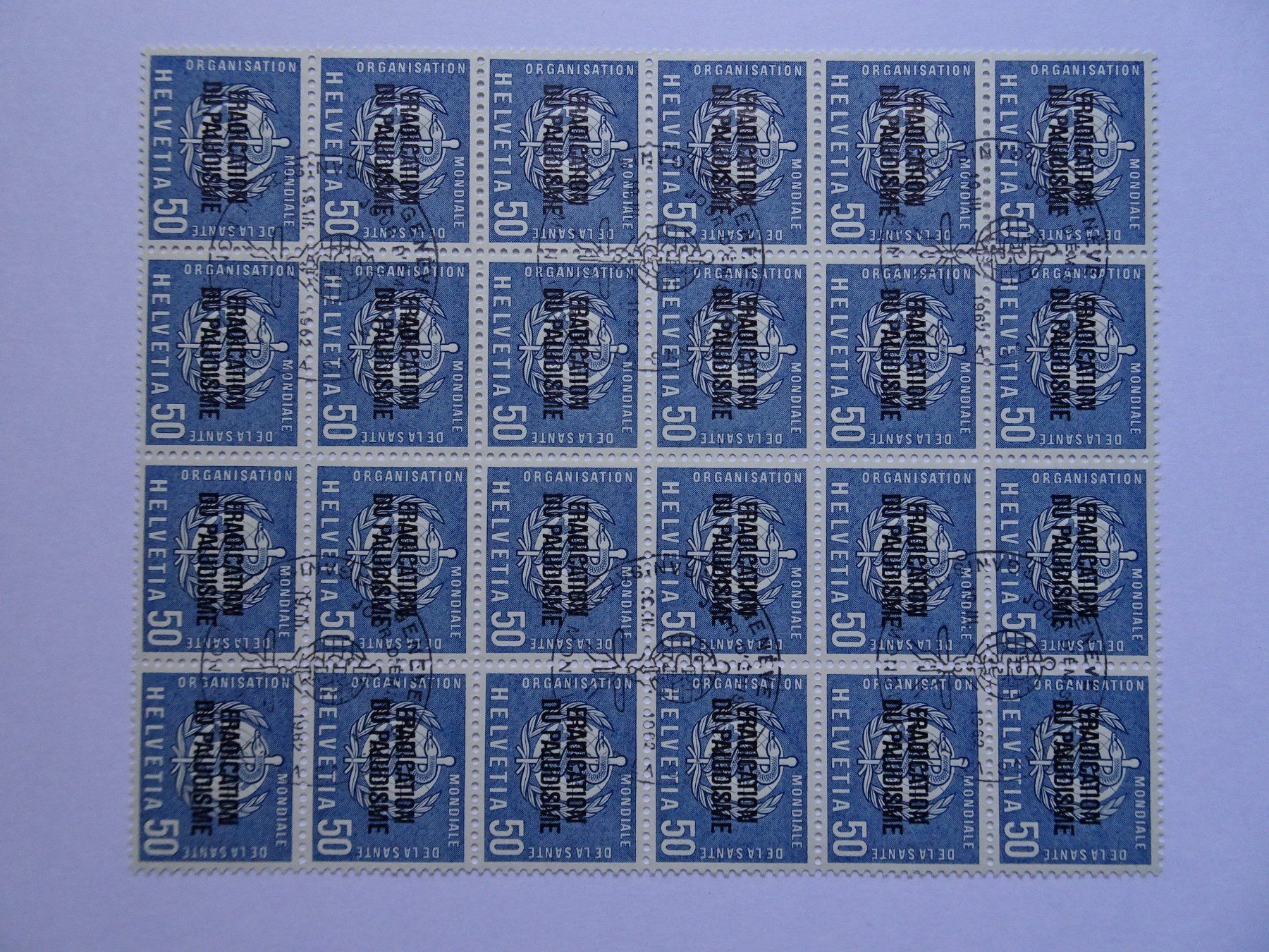 Tous les timbres: OMS 1962 mit E.ST. – Neuf (Voir description) à Aadorf par Chnorli-Furz