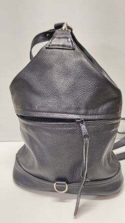 Lederrucksack schwarz EM-EL Bags, top Zustand (L31)